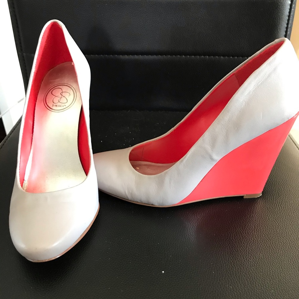 Jessica Simpson color block wedges